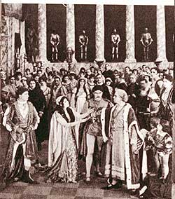 ����� ����� ����� � ��������� �������� ������� ������� ��������, ���, 1916  -  Scene from J. Gordon Edwards' film with Theda Bara as Juliet and Harry Hilliard as Romeo&nbsp;