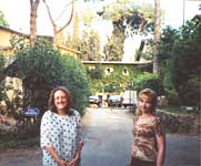 Cinzia and Olga before Villa of Zeffirelli in Rome