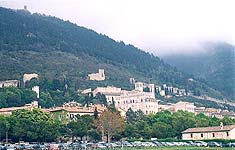 Gubbio, the view of  Mont Ingino