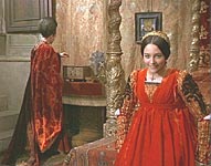 The film room of  Lady Capulet was shot in the former bedroom of Pio II
