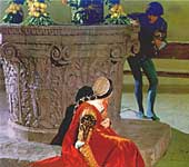 The first version of Romeo and Juliet's encounter near the well in the courtyard