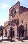 Santa Maria Maggiore basilica in Tuscania looks like church front in the film